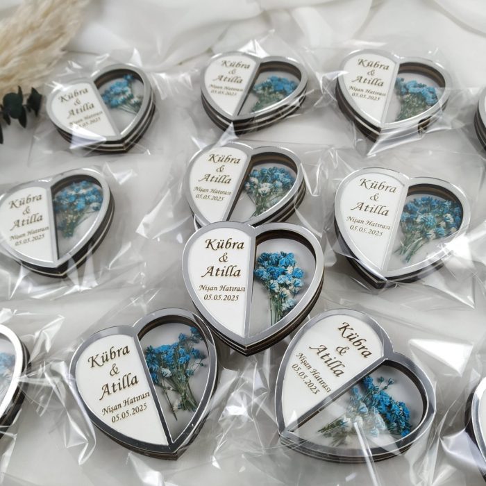 Çiçekli Kalp Magnet Hediyelik - Görsel 4