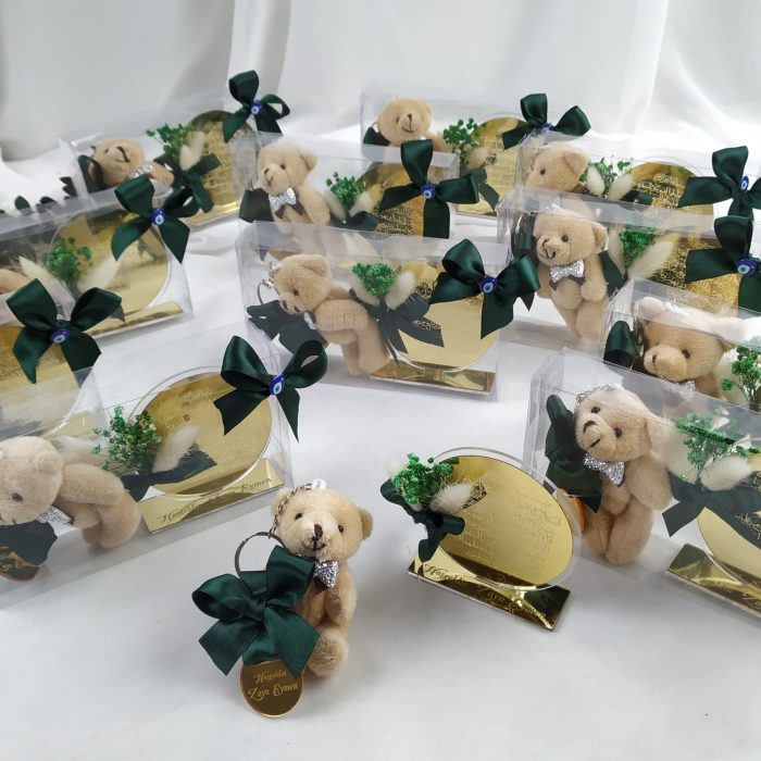 Ayıcık Anahtarlık ve Standlı Dua Hediyelik - Görsel 2