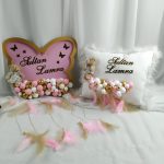 Bebek Kelebek Kapı Süsü ve Yastık Seti - Görsel 2