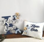 Bebek Harf Kapı Süsü ve Yastık Seti - Görsel 6