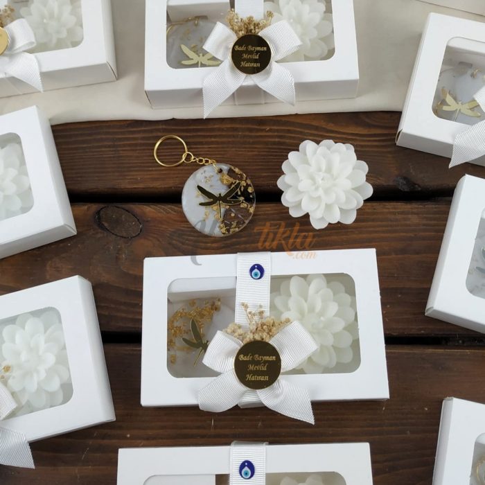 Lotus Mum ve Epoksi Anahtarlık Hediyelik - Görsel 8