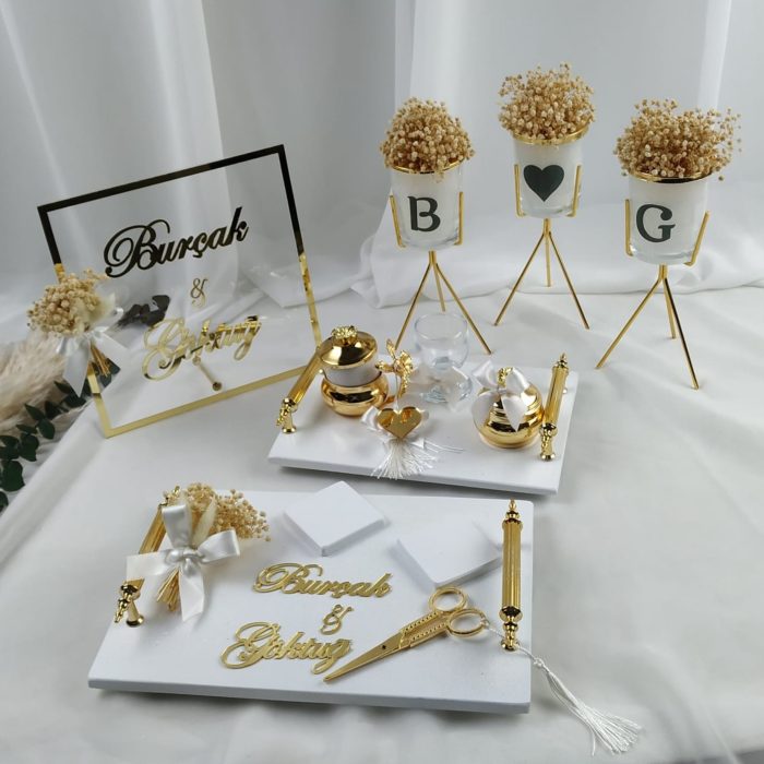 Epoksi Tepsi Seti, Dekor Mumlar ve Dekoratif İsimlik - Görsel 1