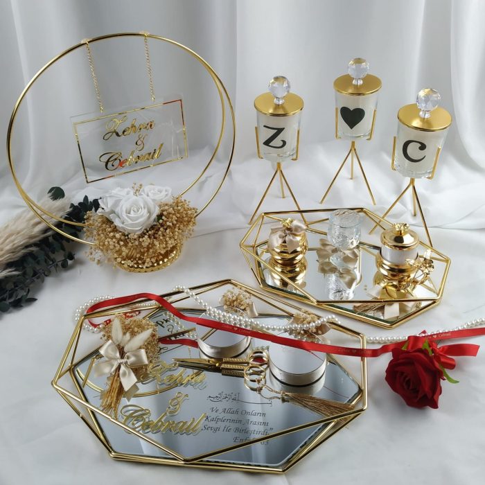 Prizma Tepsi Seti, Dekor Mumlar ve Dekoratif İsimlik - Görsel 3