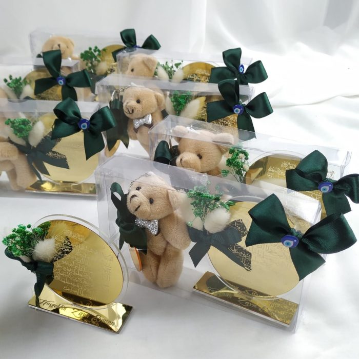 Ayıcık Anahtarlık ve Standlı Dua Hediyelik - Görsel 1