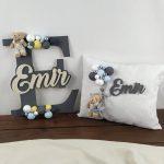 Bebek Harf Kapı Süsü ve Yastık Seti - Görsel 5