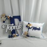 Bebek Harf Kapı Süsü ve Yastık Seti - Görsel 10