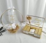 Dekoratif İsimlik ve Cam Kutu Söz Nişan Çikolatası