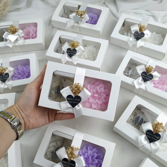 Lotus Mum ve Epoksi Anahtarlık Hediyelik - Görsel 4