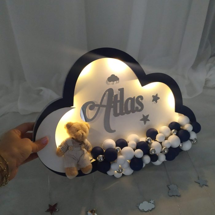 Bebek Bulut Kapı Süsü ve Yastık Seti - Görsel 3