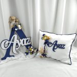 Bebek Harf Kapı Süsü ve Yastık Seti