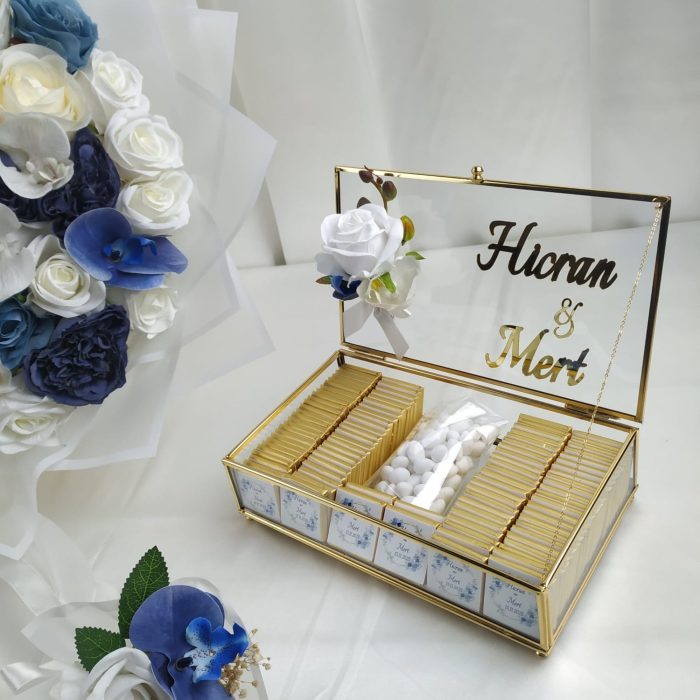 Buket ve Cam Kutu Söz Nişan Çikolatası - Görsel 2