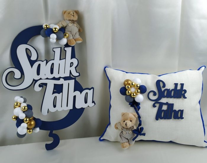 Bebek Harf Kapı Süsü ve Yastık Seti - Görsel 11