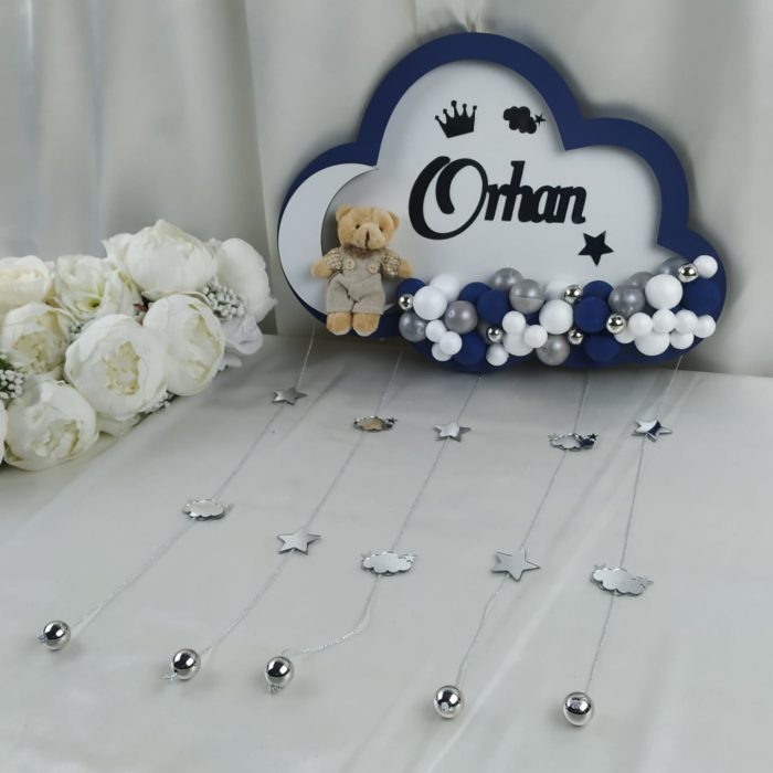 Bebek Bulut Kapı Süsü ve Yastık Seti - Görsel 7