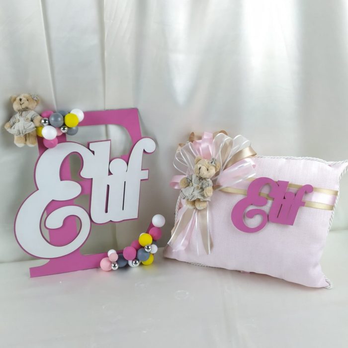 Bebek Harf Kapı Süsü ve Yastık Seti - Görsel 4