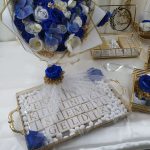 Bambu Tepsi Seti, Buket, Çikolatalar, Dekor Mumlar ve Dekoratif İsimlik - Görsel 4