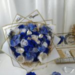 Bambu Tepsi Seti, Buket, Çikolatalar, Dekor Mumlar ve Dekoratif İsimlik - Görsel 6