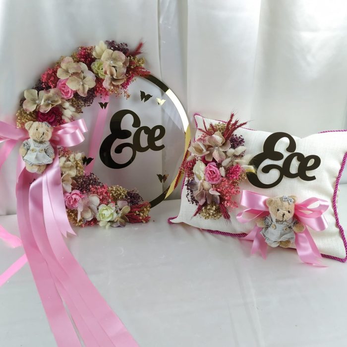 Bebek Kapı Süsü ve Yastık Seti - Görsel 2