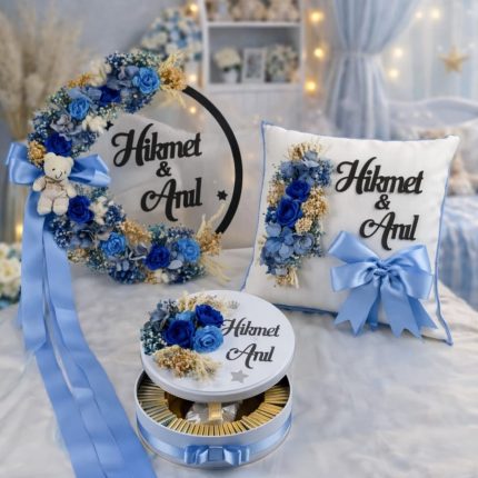 Bebek Kapı Süsü, Yastık ve Çikolata Seti