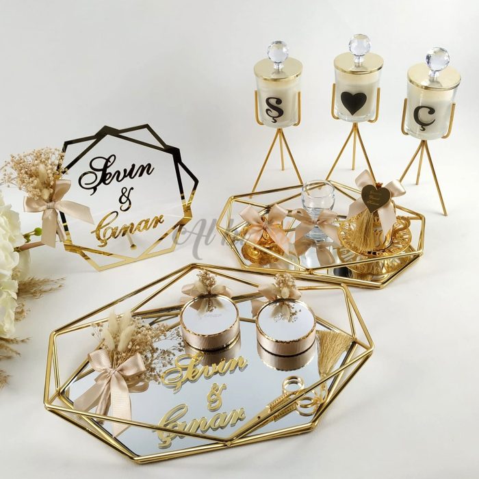 Prizma Tepsi Seti, Dekor Mumlar ve Dekoratif İsimlik - Görsel 5