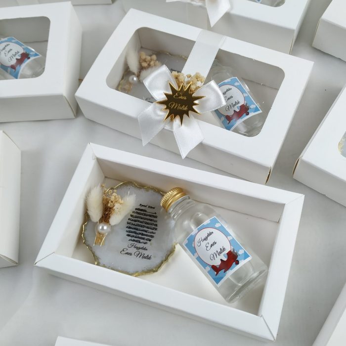 Kolonya ve Çiçekli Epoksi Magnet Hediyelik - Görsel 1