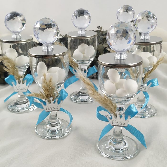 Badem Şekerli Cam Kadeh Hediyelik - Görsel 1