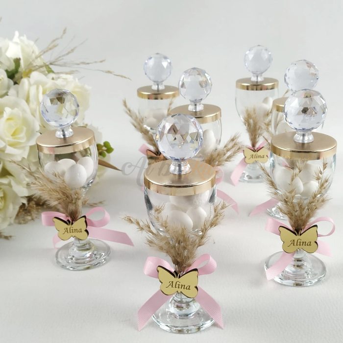 Badem Şekerli Cam Kadeh Hediyelik - Görsel 1