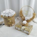 Kutuda Çiçek, Cam Kutu Söz Nişan Çikolatası ve Dekoratif İsimlik - Görsel 5