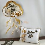 Bebek Bulut Kapı Süsü ve Yastık Seti - Görsel 3