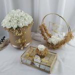 Kutuda Çiçek, Cam Kutu Söz Nişan Çikolatası ve Dekoratif İsimlik - Görsel 4