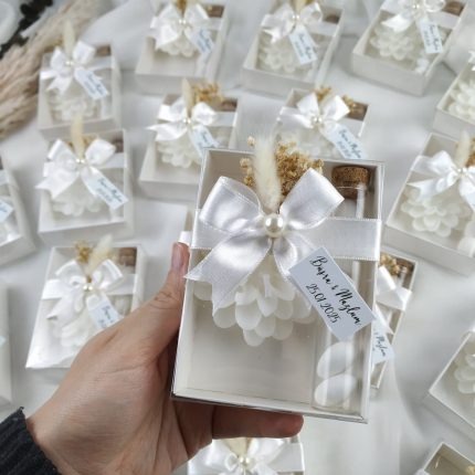 Badem Şekeri ve Lotus Mum Hediyelik