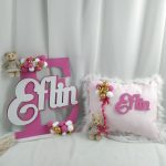 Bebek Harf Kapı Süsü ve Yastık Seti