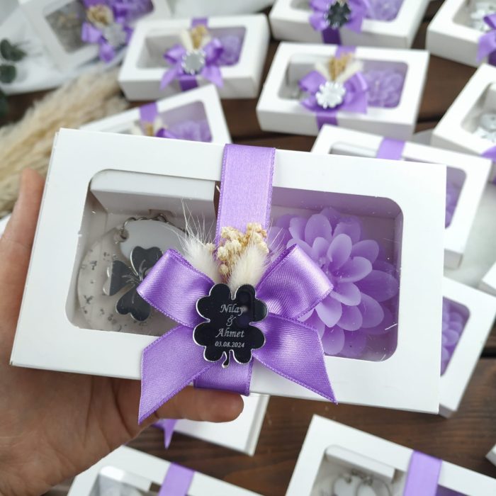 Lotus Mum ve Epoksi Anahtarlık Hediyelik - Görsel 6