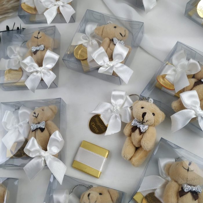 Çikolatalı Ayıcık Anahtarlık Hediyelik - Görsel 2