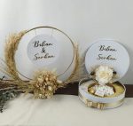 Dekoratif İsimlik ve Metal Kutu Söz Nişan Çikolatası