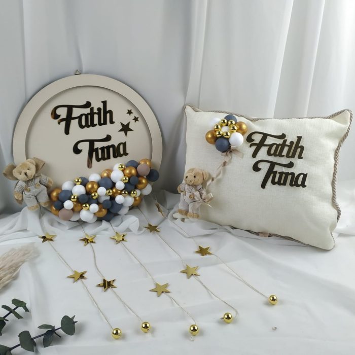 Bebek Kapı Süsü ve Yastık Seti - Görsel 2