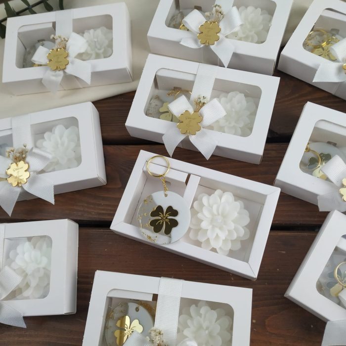 Lotus Mum ve Epoksi Anahtarlık Hediyelik - Görsel 3