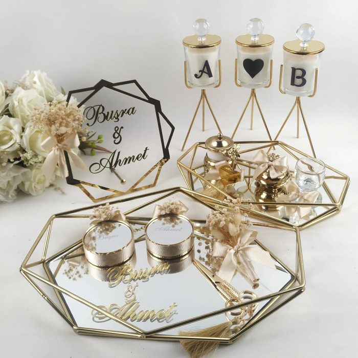 Prizma Tepsi Seti, Dekor Mumlar ve Dekoratif İsimlik - Görsel 3