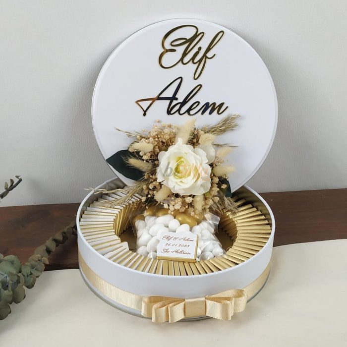 Metal Kutu Söz Nişan Çikolatası - Görsel 1