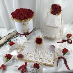 Kutuda Çiçek, Katlı Sunumluk Söz Nişan Çikolatası ve Dekoratif Tepsi Söz Nişan Çikolatası - Görsel 2