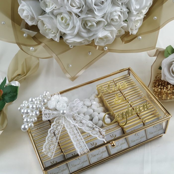 Buket ve Cam Kutu Söz Nişan Çikolatası - Görsel 4