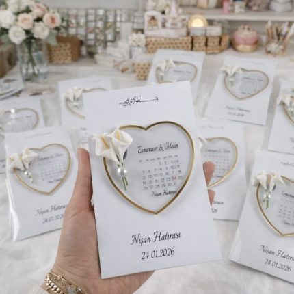 Çiçekli Kalp Magnet Hediyelik