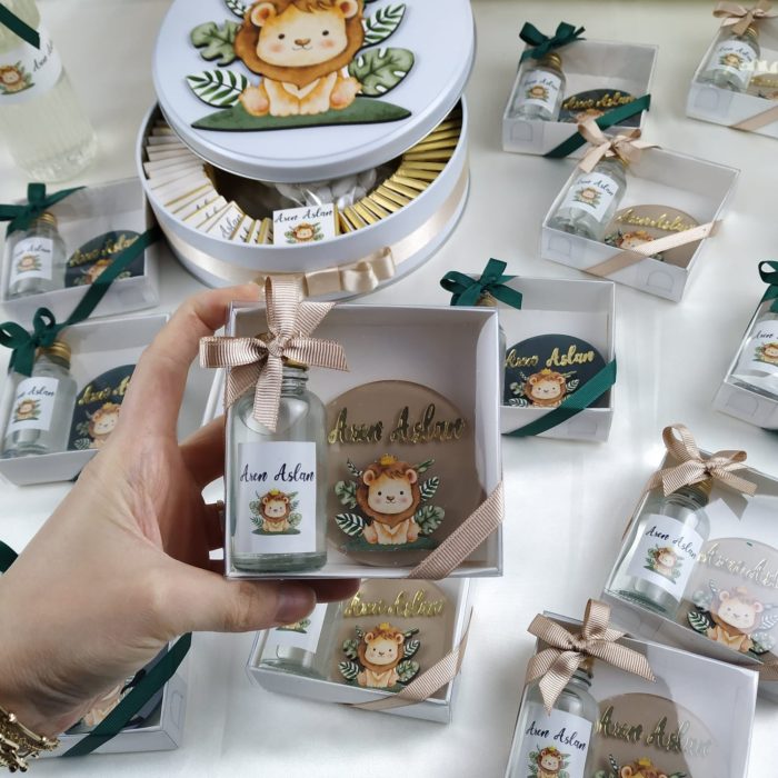 UV Baskılı Figürlü Safari Konsept Aslan Magnet ve Kolonya Hediyelik - Görsel 3