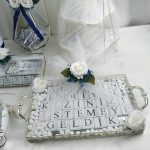 Epoksi Tepsi Seti, Kutuda Çiçek, Katlı Sunumluk Söz Nişan Çikolatası, Dekoratif Tepsi Söz Nişan Çikolatası, Cam Kutu Söz Nişan Çikolatası ve Piramit Kutu Söz Nişan Çikolatası - Görsel 3