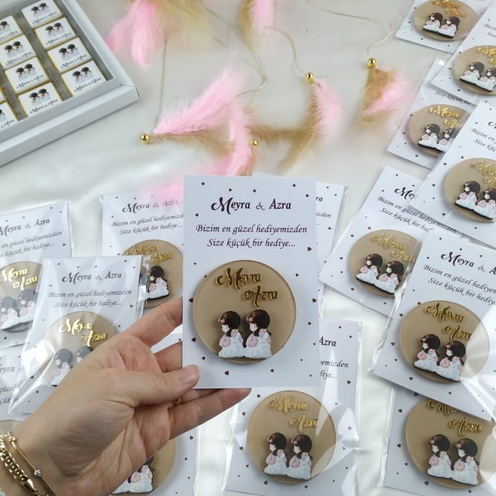 Bebek Set 4 - İkiz Figürlü Magnet - Görsel 6