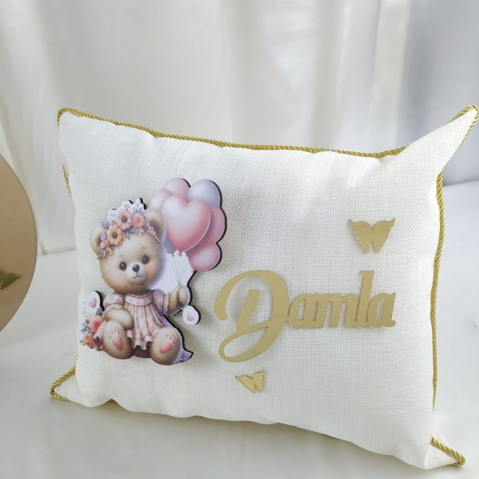 Figürlü Bebek Kapı Süsü ve Yastık Seti - Görsel 3