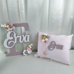 Bebek Harf Kapı Süsü ve Yastık Seti