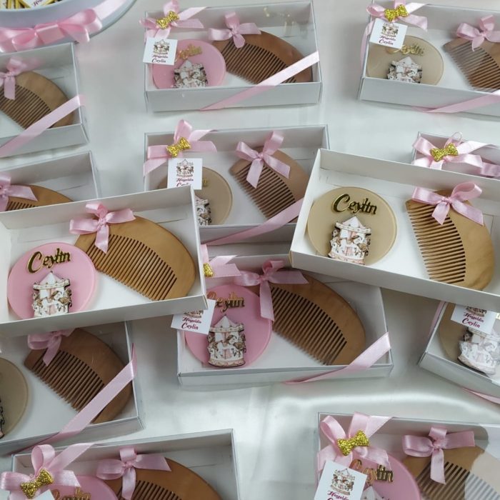 Ahşap Tarak ve UV Baskılı Figürlü Magnet Hediyelik - Görsel 2