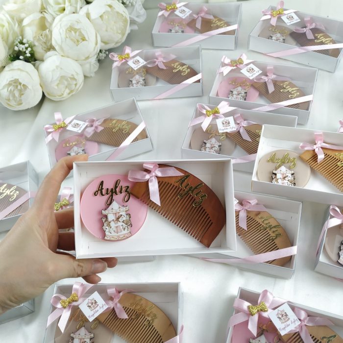 Ahşap Tarak ve UV Baskılı Figürlü Magnet Hediyelik - Görsel 4