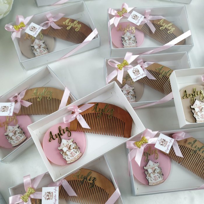 Ahşap Tarak ve UV Baskılı Figürlü Magnet Hediyelik - Görsel 5